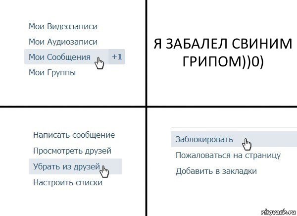 Я ЗАБАЛЕЛ СВИНИМ ГРИПОМ))0), Комикс  Удалить из друзей