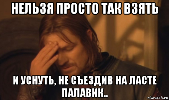 нельзя просто так взять и уснуть, не съездив на ласте палавик.., Мем Закрывает лицо