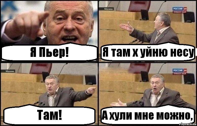 Я Пьер! Я там х уйню несу Там! А хули мне можно,, Комикс Жириновский