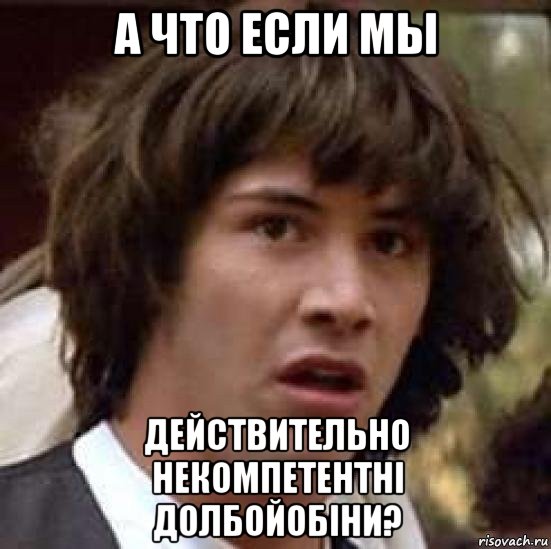 а что если мы действительно некомпетентні долбойобіни?, Мем А что если (Киану Ривз)