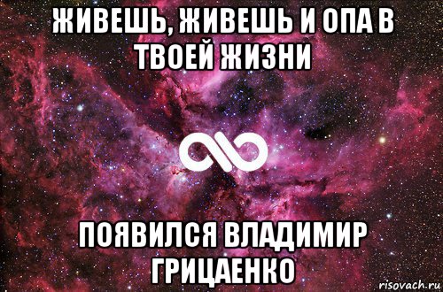 живешь, живешь и опа в твоей жизни появился владимир грицаенко, Мем офигенно