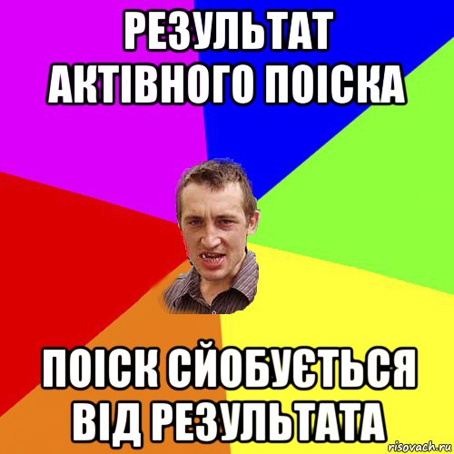 результат актівного поіска поіск сйобується від результата, Мем Чоткий паца