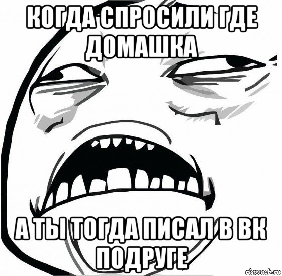 когда спросили где домашка а ты тогда писал в вк подруге, Мем  Это неловкое чувство