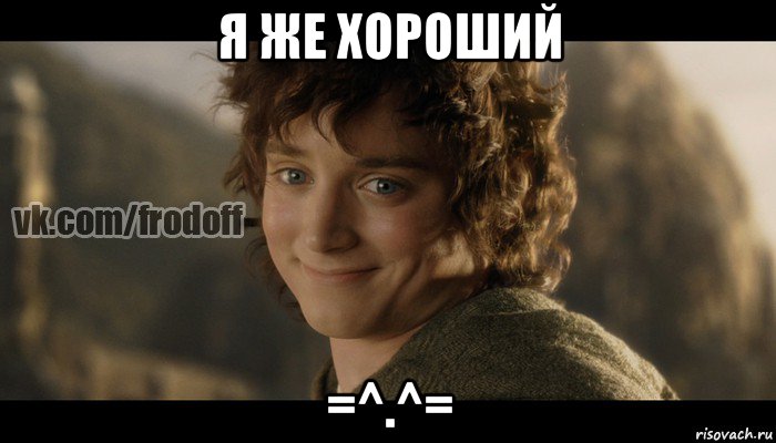 я же хороший =^.^=, Мем  Фродо