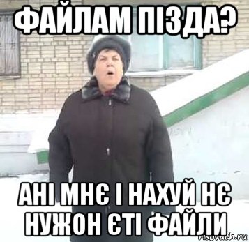 файлам пізда? ані мнє і нахуй нє нужон єті файли, Мем Интернет не нужон