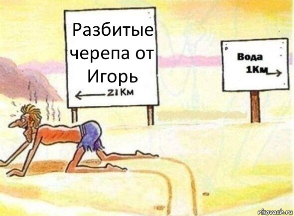 Разбитые черепа от Игорь, Комикс В пустыне