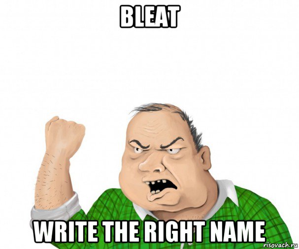 bleat write the right name, Мем мужик