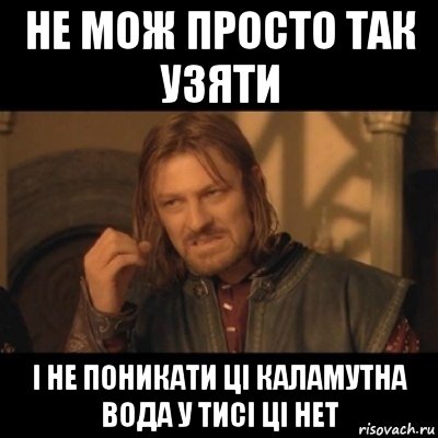 не мож просто так узяти і не поникати ці каламутна вода у тисі ці нет, Мем Нельзя просто взять