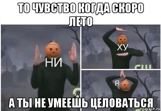 то чувство когда скоро лето а ты не умеешь целоваться, Мем  Ни ху Я