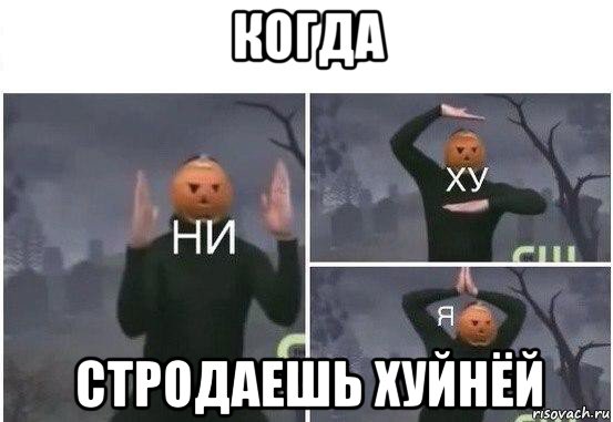 когда стродаешь хуйнёй, Мем  Ни ху Я