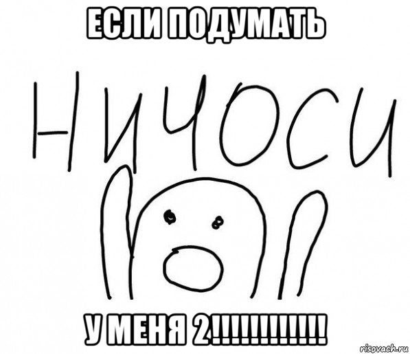 если подумать у меня 2!!!!!!!!!!!!, Мем  Ничоси