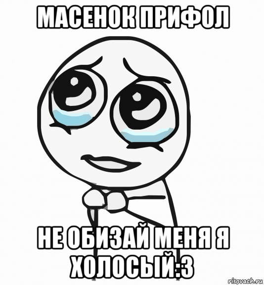 масенок прифол не обизай меня я холосый:3