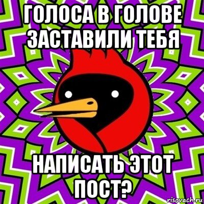 голоса в голове заставили тебя написать этот пост?, Мем Омская птица