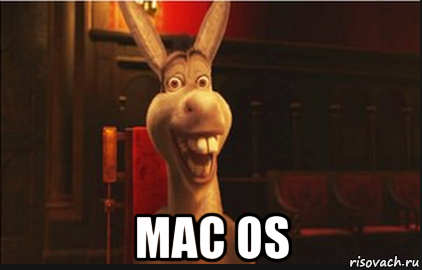  mac os, Мем Осел из Шрека