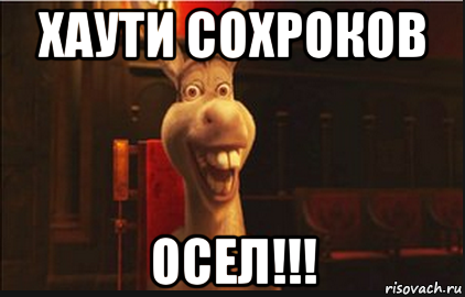 хаути сохроков осел!!!, Мем Осел из Шрека