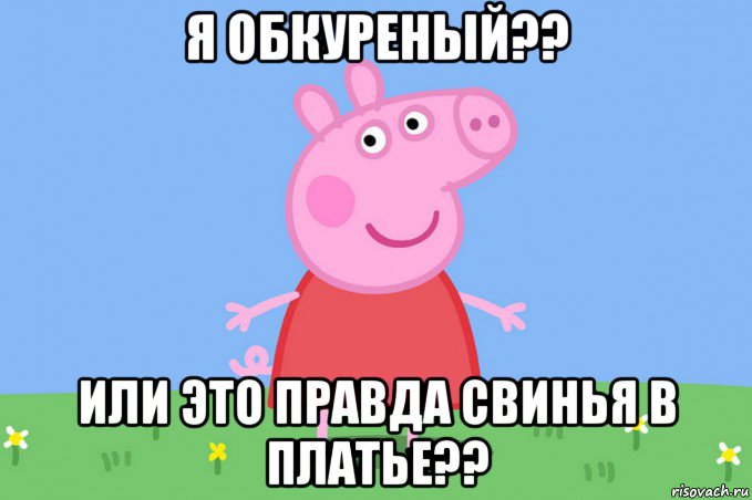 я обкуреный?? или это правда свинья в платье??, Мем Пеппа