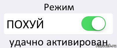 Режим ПОХУЙ удачно активирован, Комикс Переключатель