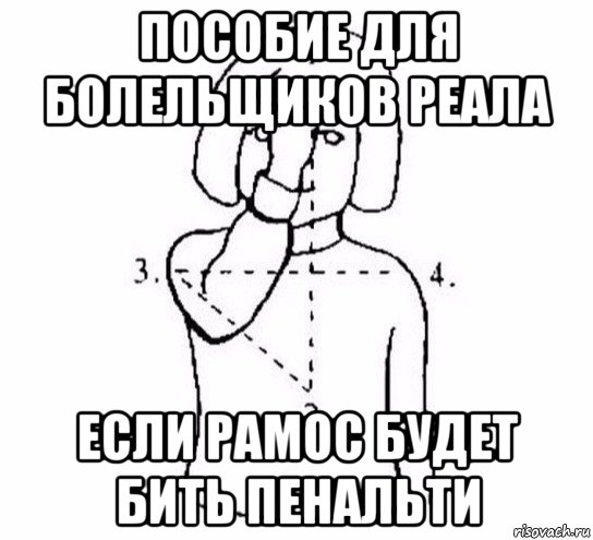 пособие для болельщиков реала если рамос будет бить пенальти, Мем  Перекреститься