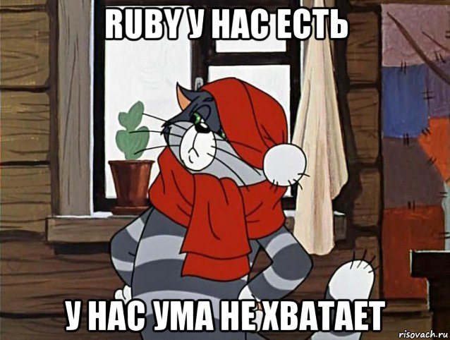 ruby у нас есть у нас ума не хватает, Мем Кот Матроскин