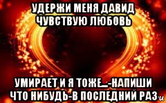 удержи меня давид чувствую любовь умирает и я тоже...-напиши что нибудь-в последний раз, Мем Сердце