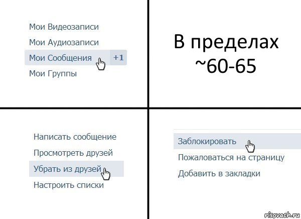 В пределах ~60-65, Комикс  Удалить из друзей