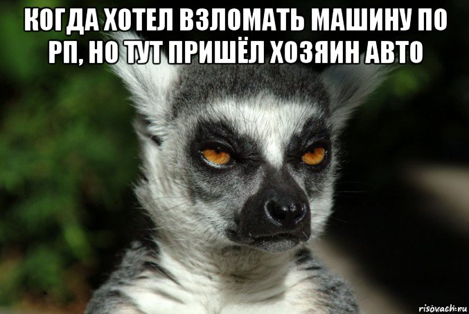 когда хотел взломать машину по рп, но тут пришёл хозяин авто , Мем   Я збагоен