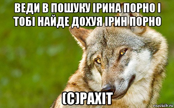 веди в пошуку ірина порно і тобі найде дохуя ірин порно (с)рахіт, Мем   Volf