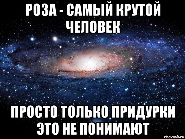 роза - самый крутой человек просто только придурки это не понимают, Мем Вселенная