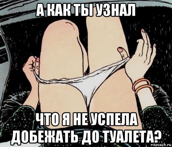 а как ты узнал что я не успела добежать до туалета?, Мем А ты точно