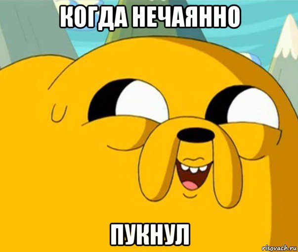 когда нечаянно пукнул, Мем  Adventure time