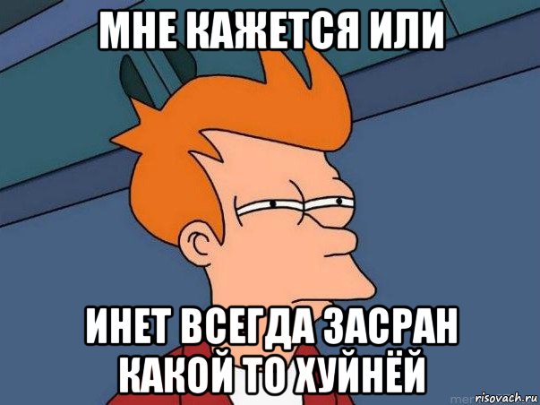 мне кажется или инет всегда засран какой то хуйнёй, Мем  Фрай (мне кажется или)