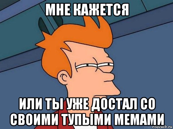 мне кажется или ты уже достал со своими тупыми мемами, Мем  Фрай (мне кажется или)