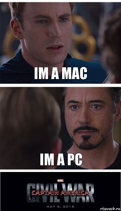 im a mac im a pc, Комикс   Гражданская Война