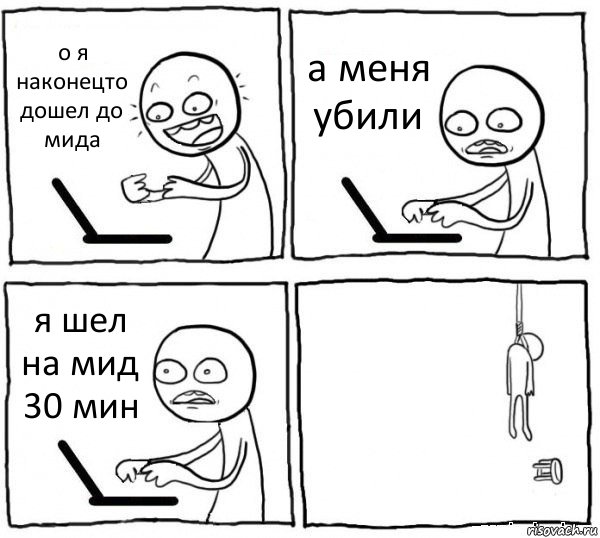 о я наконецто дошел до мида а меня убили я шел на мид 30 мин , Комикс интернет убивает