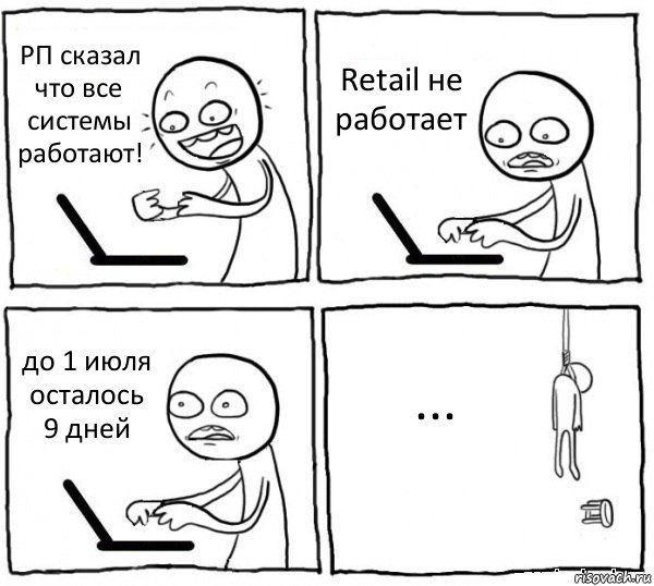 РП сказал что все системы работают! Retail не работает до 1 июля осталось 9 дней ..., Комикс интернет убивает