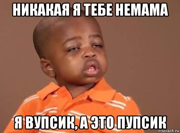 никакая я тебе немама я вупсик, а это пупсик, Мем какой мем