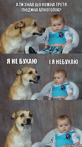 А ти знав що кожна третя людина алкоголік? Я не бухаю І я небухаю, Комикс  Каждый третий