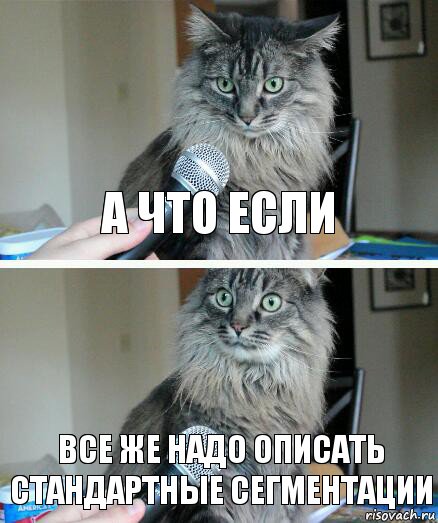 а что если все же надо описать стандартные сегментации, Комикс  кот с микрофоном