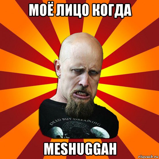 моё лицо когда meshuggah, Мем Мое лицо когда