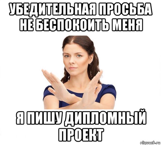 убедительная просьба не беспокоить меня я пишу дипломный проект, Мем Не зовите