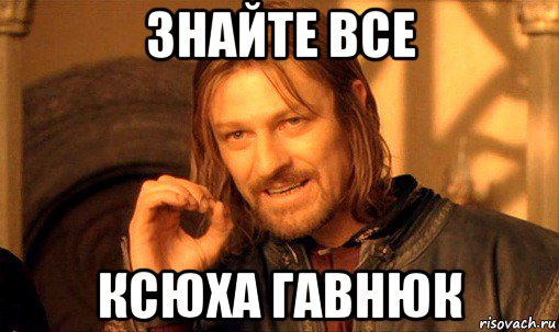 знайте все ксюха гавнюк, Мем Нельзя просто так взять и (Боромир мем)