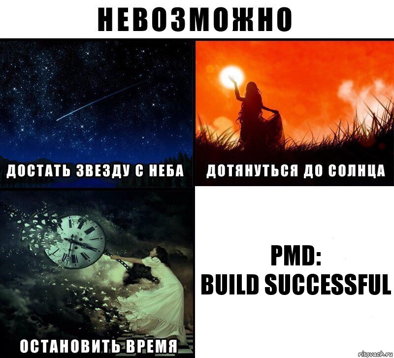 pmd:
BUILD SUCCESSFUL, Комикс Невозможно