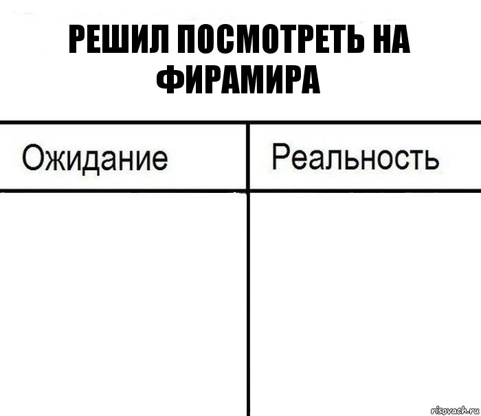 Решил посмотреть на фирамира  , Комикс  Ожидание - реальность