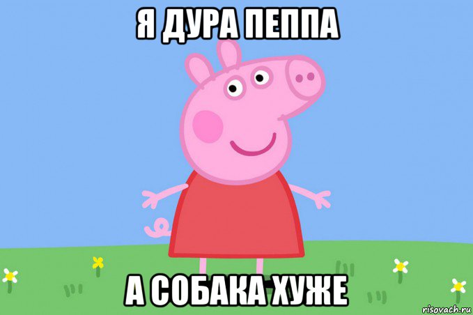 я дура пеппа а собака хуже, Мем Пеппа