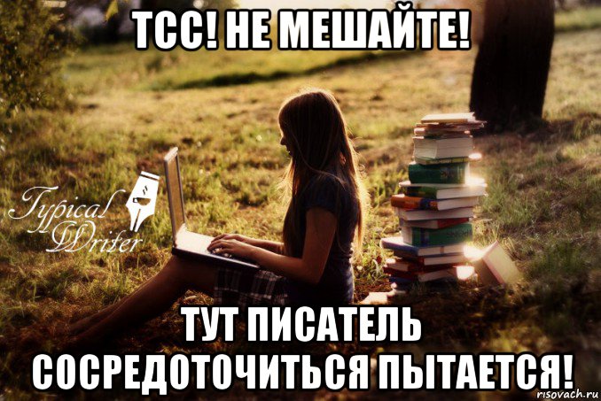 тсс! не мешайте! тут писатель сосредоточиться пытается!