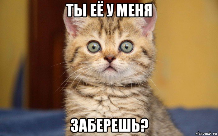 ты её у меня заберешь?