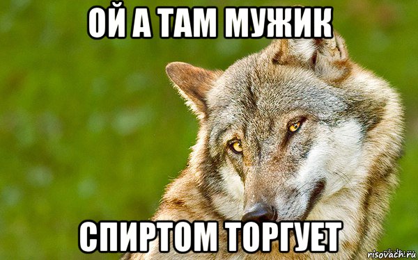 ой а там мужик спиртом торгует, Мем   Volf