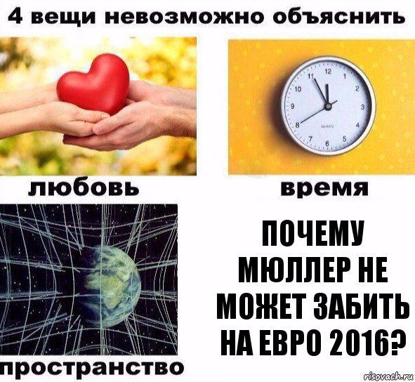 Почему Мюллер не может забить на Евро 2016?, Комикс  4 вещи невозможно объяснить