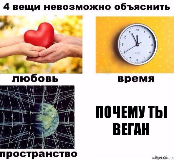 почему ты веган, Комикс  4 вещи невозможно объяснить