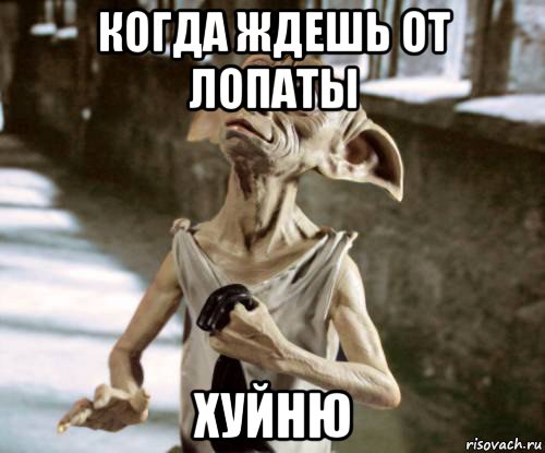 когда ждешь от лопаты хуйню
